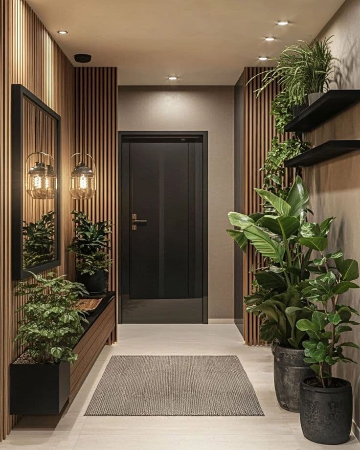 Modern door surround with clean architectural lines