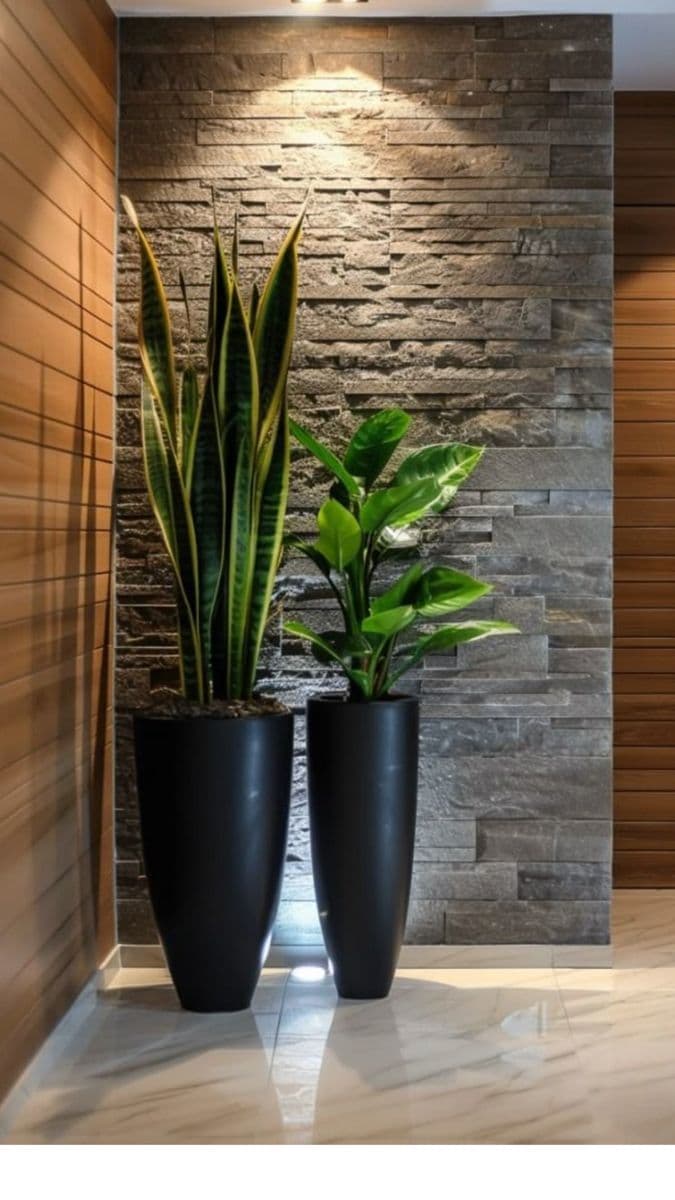 Luxe entry foyer with polished surfaces and curated art