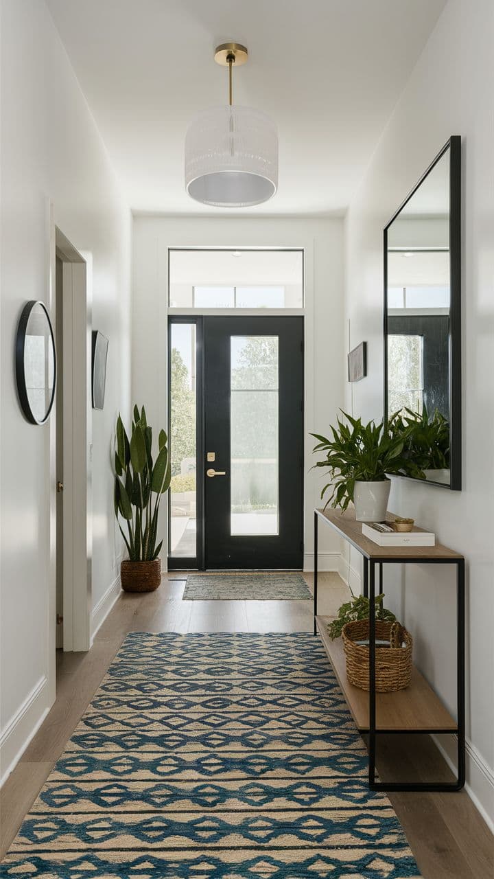 Luxe home entryway trend with sophisticated architectural feel