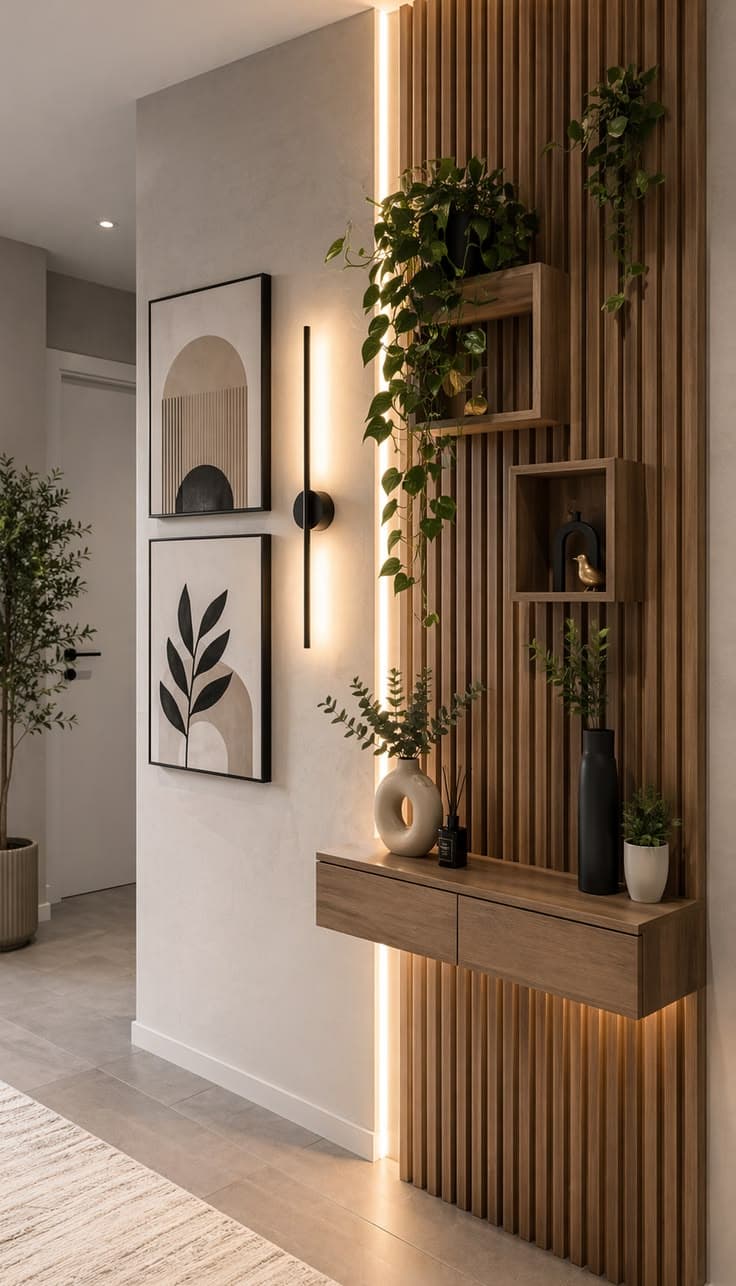 Striking wall upgrade idea with architectural panelling